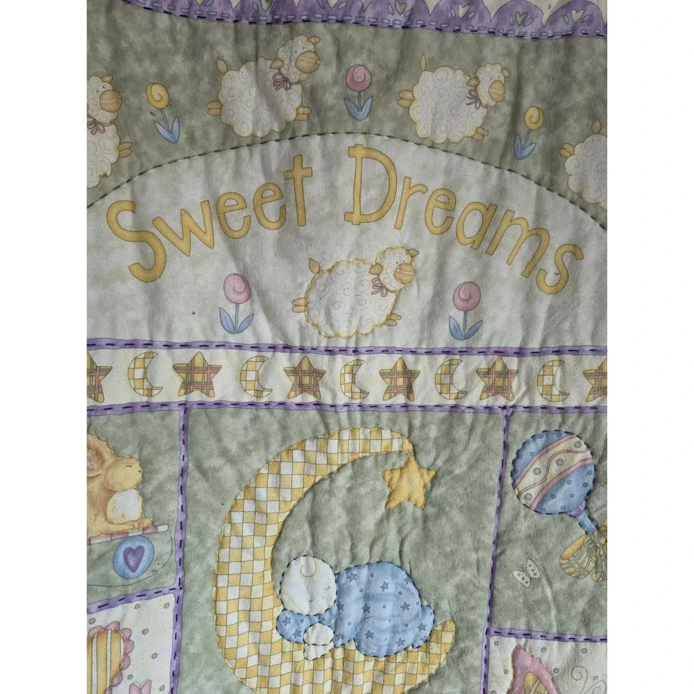 Nursery Wall Quilt Multicolor Baby Room Decor Hanging Art Patchwork